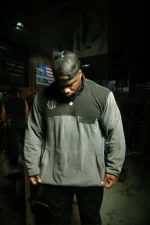 Gunmetal Gray Suede Quarter zip (2)