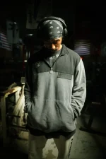 Gunmetal Gray Suede Quarter zip (5)
