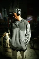 Gunmetal Gray Suede Quarter zip (7)