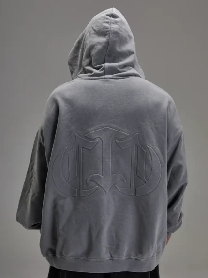 Embossed Grey Heavyweight Zip up